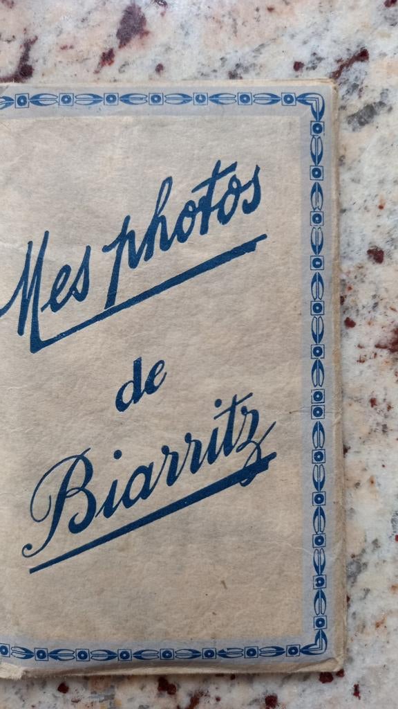12 Oude foto´s in mapje  v Biarritz, Ophalen of Verzenden, Zo goed als nieuw, Foto