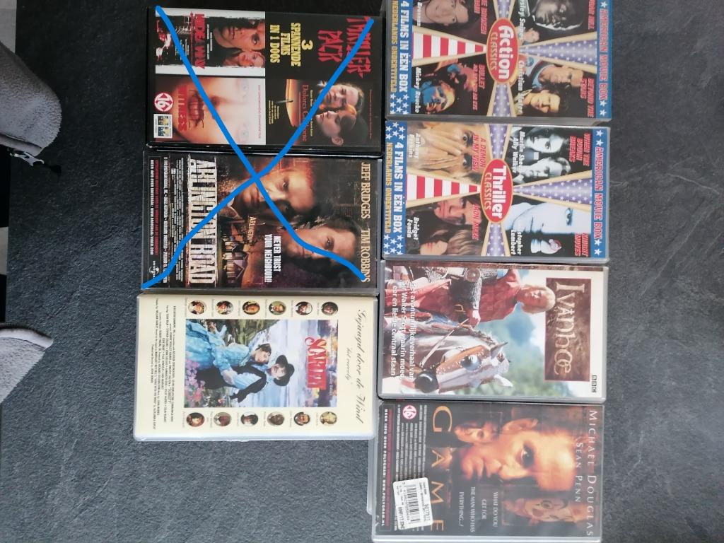VHS 5 filmboxen met 2 of meerdere films, CD & DVD, VHS | Film, Enlèvement ou Envoi, Comme neuf, Cinéma indépendant
