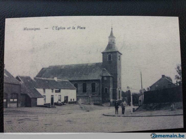 carte postale wasseiges l église et la place