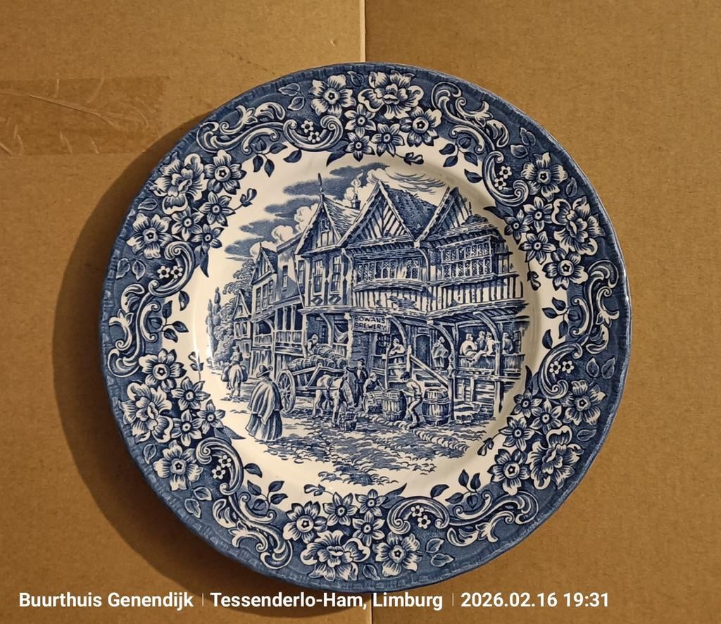 set Royal Tudor Ware “Coaching England" borden, Antiek en Kunst, Ophalen of Verzenden
