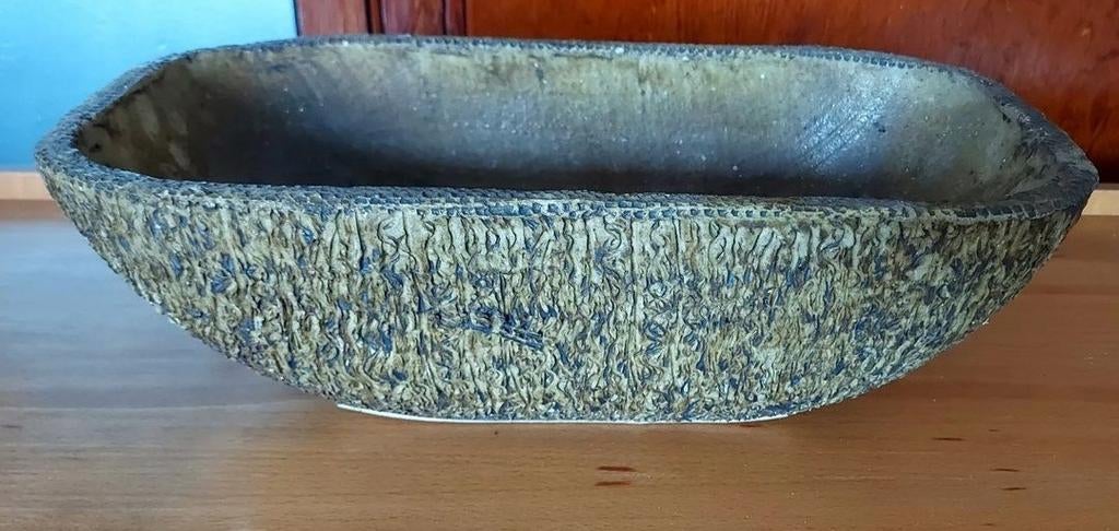 Pot de fleurs vintage allongé en écorce de bouleau, Enlèvement ou Envoi