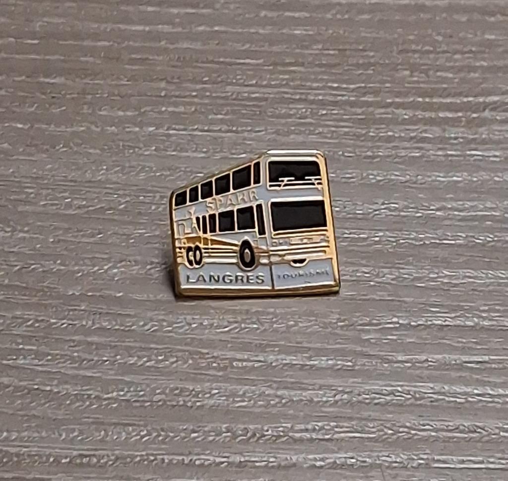 PIN - LANGRES - BUS - AUTOBUS, Envoi, Utilisé, Transport, Insigne ou Pin's