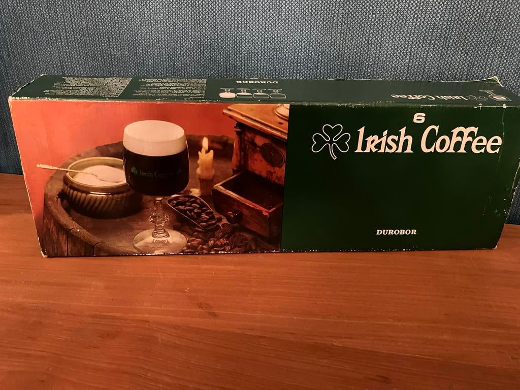 Vintage set 6x Irish Coffee glazen Durabor, Enlèvement ou Envoi, Comme neuf, Verres et Verres à shot