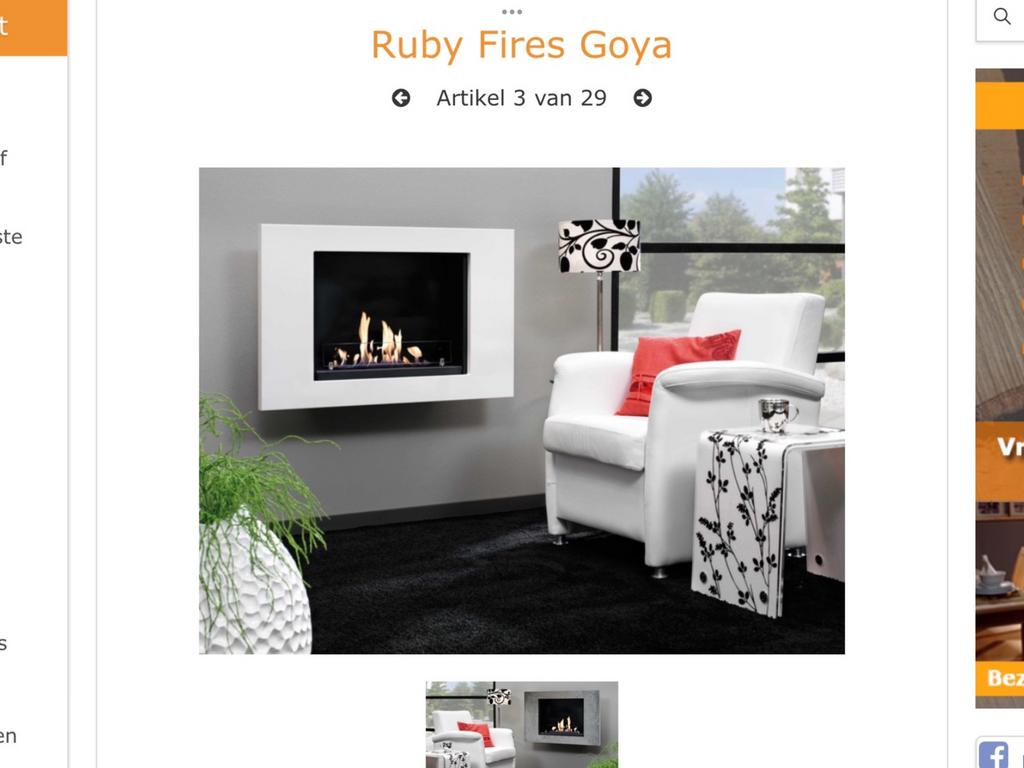 Bio haard Ruby fires Goya, Huis en Inrichting, Ophalen, Zo goed als nieuw