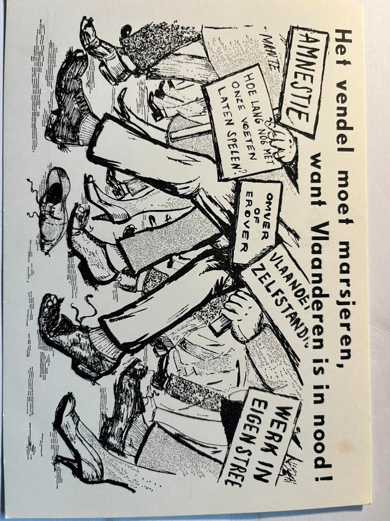8 zeldzame postkaarten Vlaamse beweging, Verzamelen, Ophalen, 1940 tot 1960, Ongelopen, Politiek en Historie