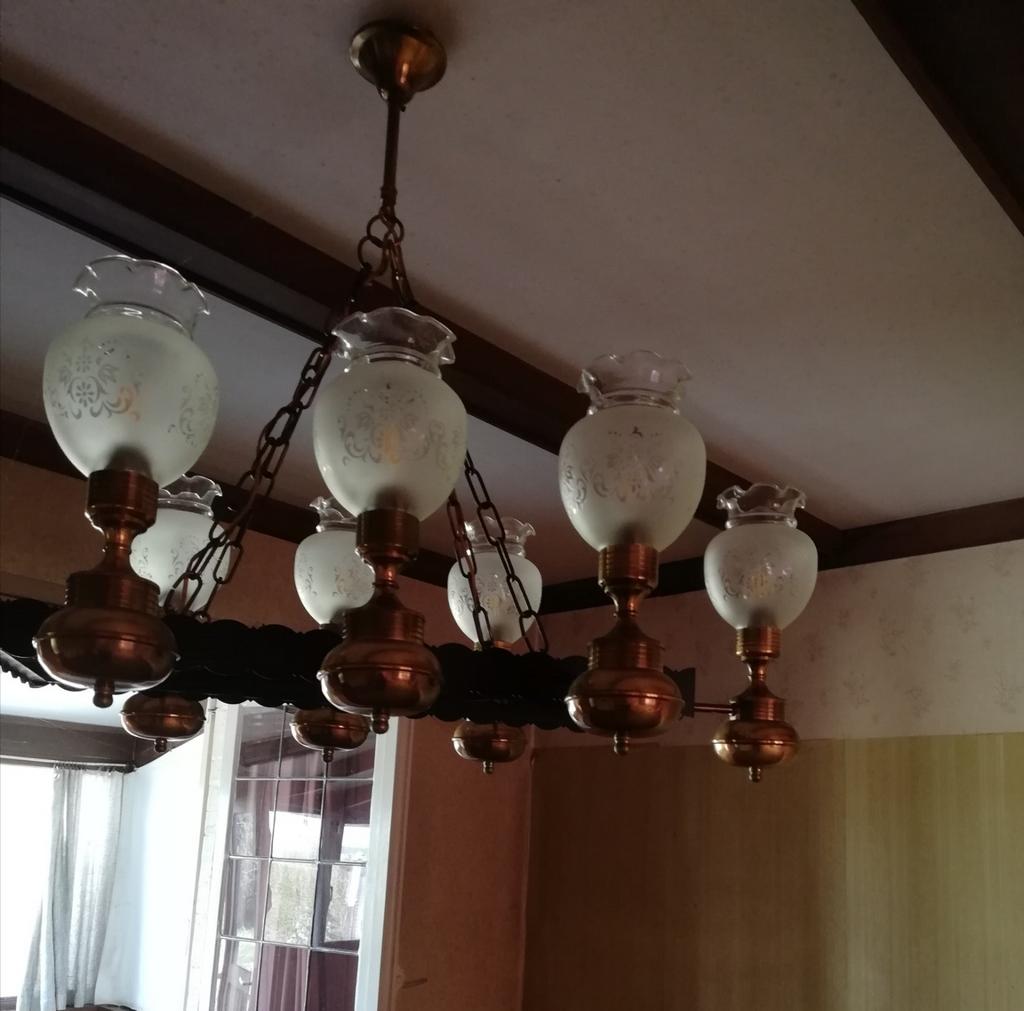 Lustres vintages, Maison & Meubles, Lampes | Lustres, Comme neuf, Verre, Enlèvement