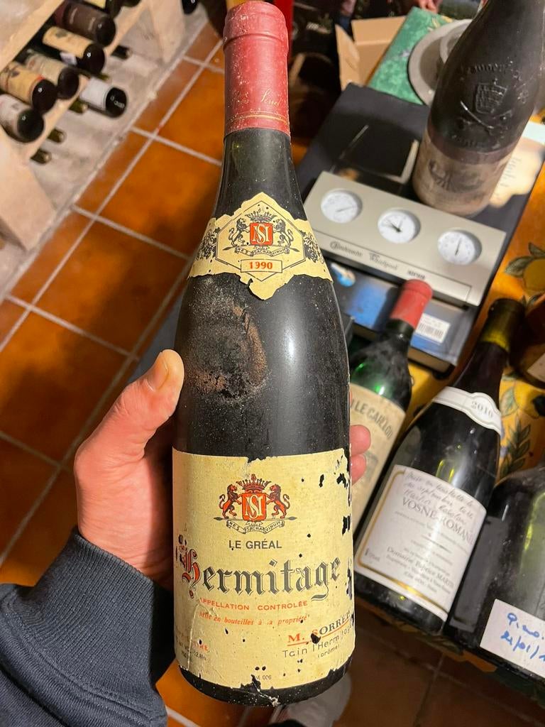 Hermitage 1990 zuring, Verzamelen, Wijnen, Ophalen, Zo goed als nieuw