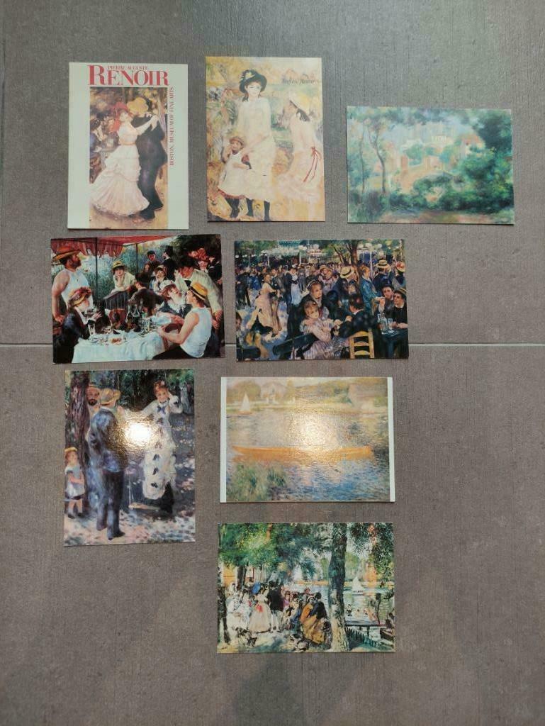 Lot de 8 cartes postales - Auguste Renoir, Ophalen of Verzenden, 1980 tot heden, Ongelopen