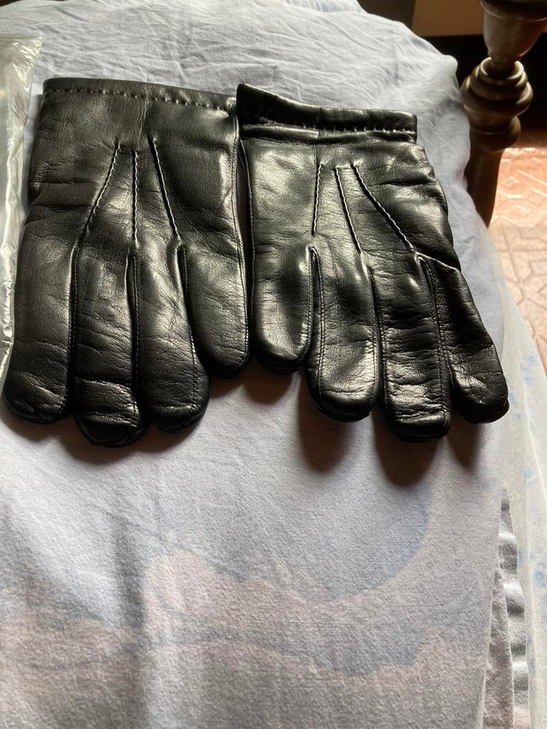 Lederen heren handschoenen maat 9,5, Motoren, Ophalen, Heren, Handschoenen