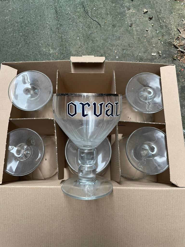 Lot van 6 orval glazen bier, Enlèvement ou Envoi, Comme neuf
