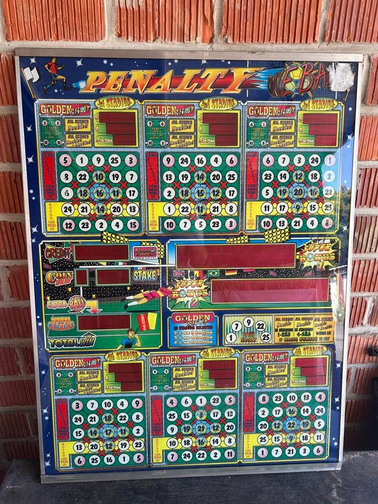 Retro glas/plaat voor speelkast, Ophalen, Gebruikt