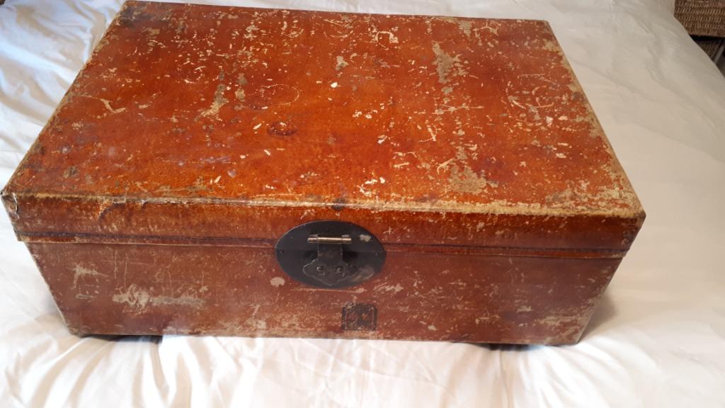Antieke Chinese houten kist 50 x 75 x 35, Ophalen, Minder dan 50 cm, Gebruikt, 50 tot 100 cm