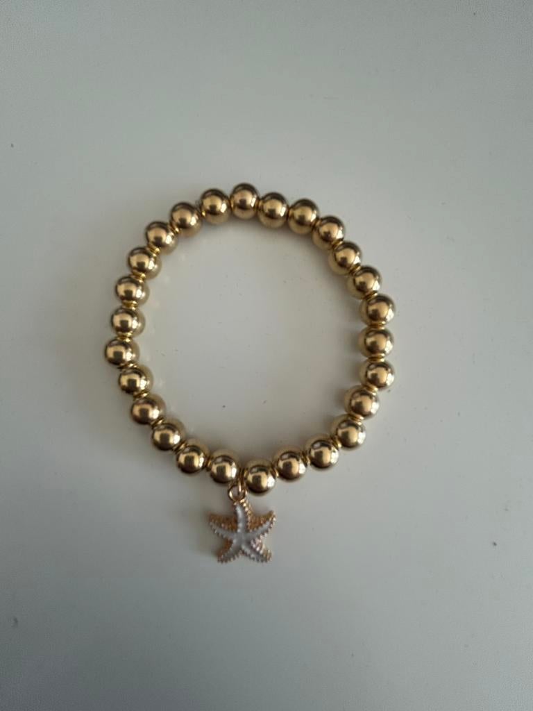 Mooie armband goud met zeester, Ophalen of Verzenden, Goud