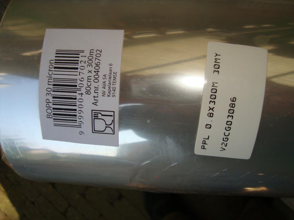 folie transparant 80 cm breed, Ophalen, Nieuw