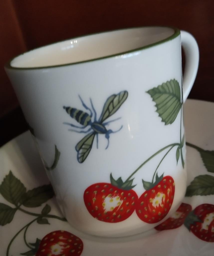 Crown Staffordshire Hampton koffiekopje schotel England, Ophalen of Verzenden, Zo goed als nieuw, Porselein, Kop en/of schotel