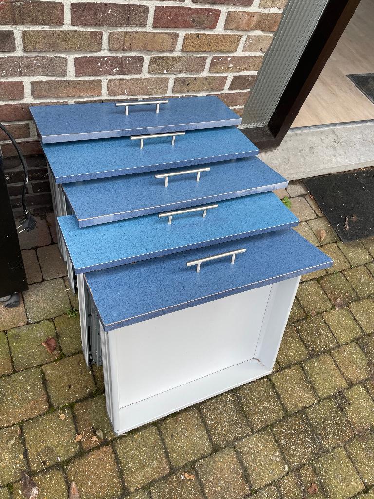 Ladekast met houten blad, Huis en Inrichting, Ophalen, Gebruikt