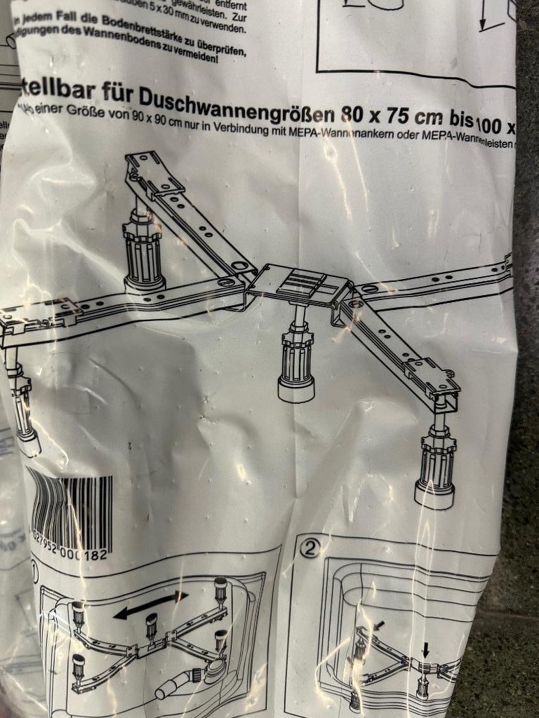 Mepa. BW-5 Maxi potenstel voor douchebak. Verstelbaar, Doe-het-zelf en Bouw, Sanitair, Nieuw, Douche, Ophalen of Verzenden