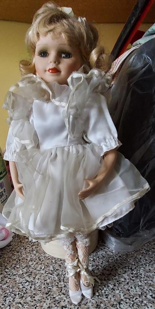 Poupée porcelaine danseuse à rénover 42cm, Enlèvement ou Envoi, Poupée