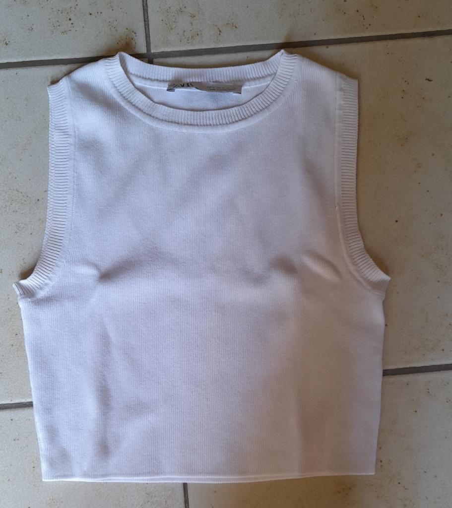 kort wit bloesje mt M  =172-180, Enfants & Bébés, Vêtements enfant | Taille 176, Envoi, Utilisé, Zara, Fille