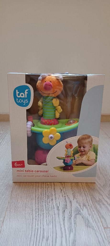 Taf Toys - tafel carrousel / kinderstoelspeeltje met zuignap, Enfants & Bébés, Jouets | Jouets de bébé, Comme neuf, Hochet, Sonore