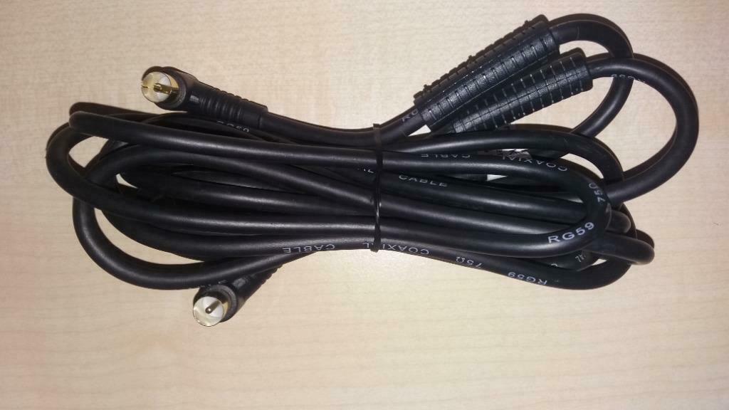 Câble TV coaxial doré 3 m, Enlèvement ou Envoi, Neuf, 2 à 5 mètres, Câble TV