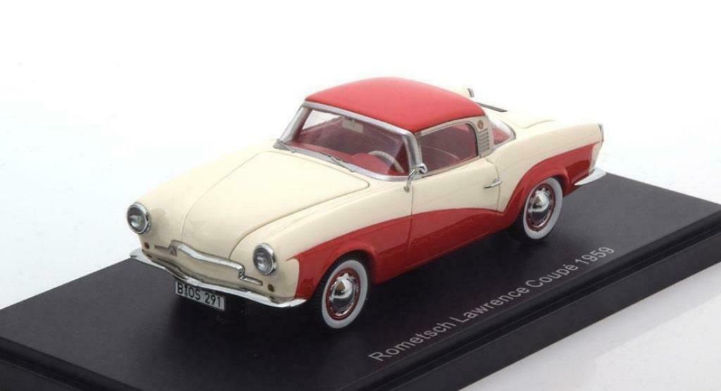 1:43 BoS Models 43291 Rometsch Lawrence Coupe 1959 red white, Enlèvement ou Envoi, Comme neuf, Voiture, Autres marques