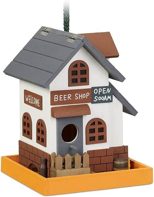 Decoratieve houten vogelhuisje | GRATIS LEVERING, -, Verzenden, -, Nieuw