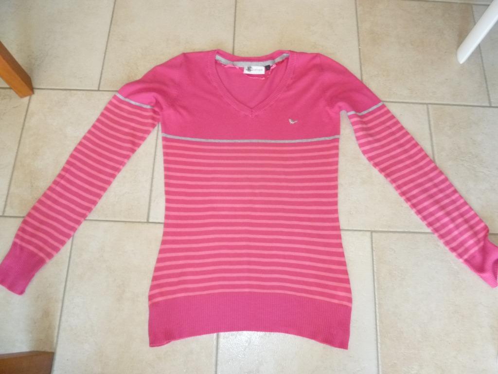 roze trui met lijnen maat L, Kleding | Dames, Ophalen of Verzenden, Zo goed als nieuw, Maat 42/44 (L), Roze
