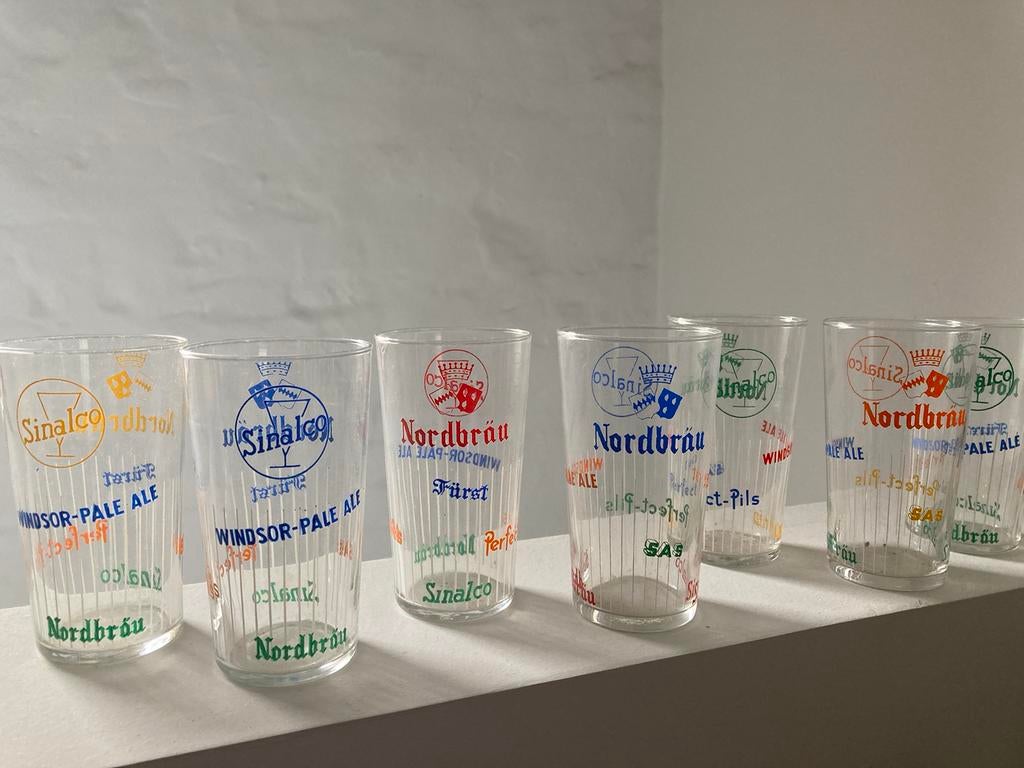 7 glaasjes SAS Ecluse Boortmeerbeek, Verzamelen, Ophalen of Verzenden, Zo goed als nieuw