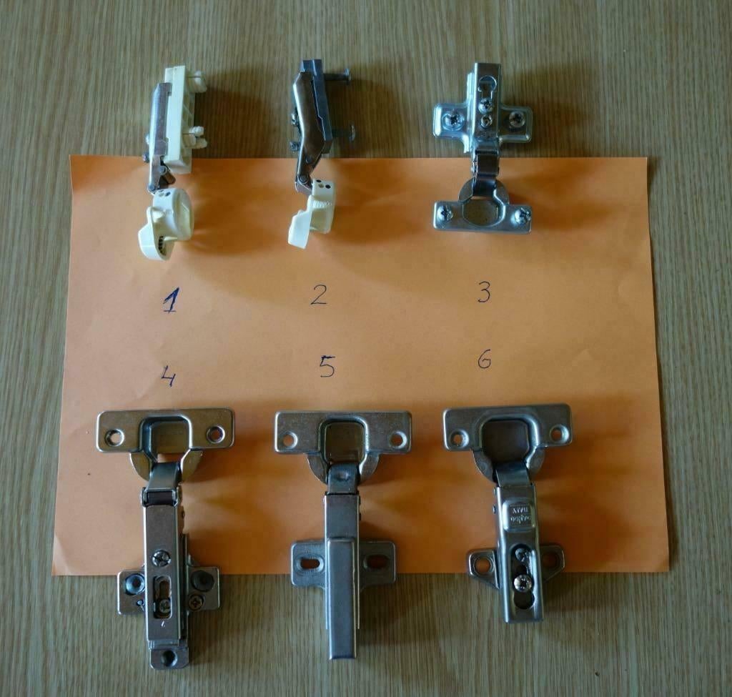 Verschillende soorten potscharnieren voor kasten vanaf 2€/st, Ophalen of Verzenden, Gebruikt, Inox, Scharnier