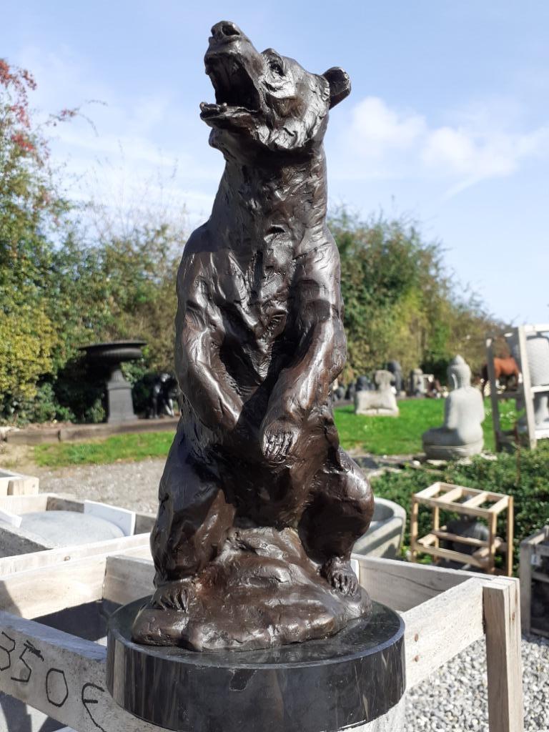 L'ours en colère (statue en bronze signé sur socle marbre), Enlèvement ou Envoi, Bronze
