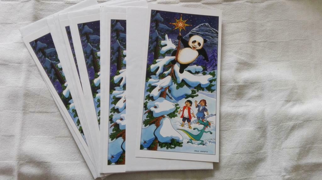Paul Geerts 10 x kerstkaarten Pinda de Panda, Verzamelen, Ophalen of Verzenden, Nieuw