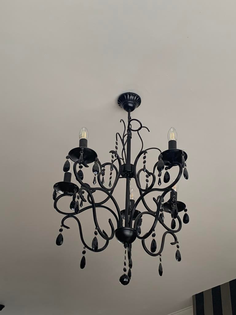Luster, Huis en Inrichting, Lampen | Kroonluchters, Ophalen, Gebruikt, Metaal