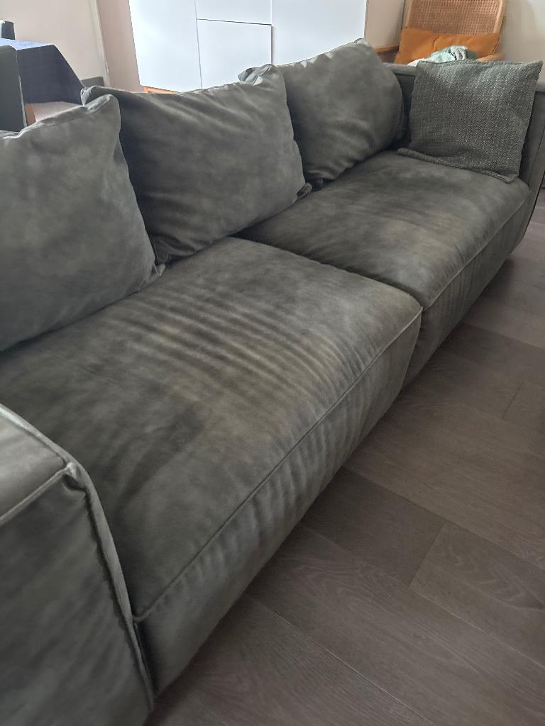Sofa-groen 1jaar oud merk Barack, Huis en Inrichting, Zetels | Zetels, Ophalen, 75 tot 100 cm, Zo goed als nieuw, Rechte bank
