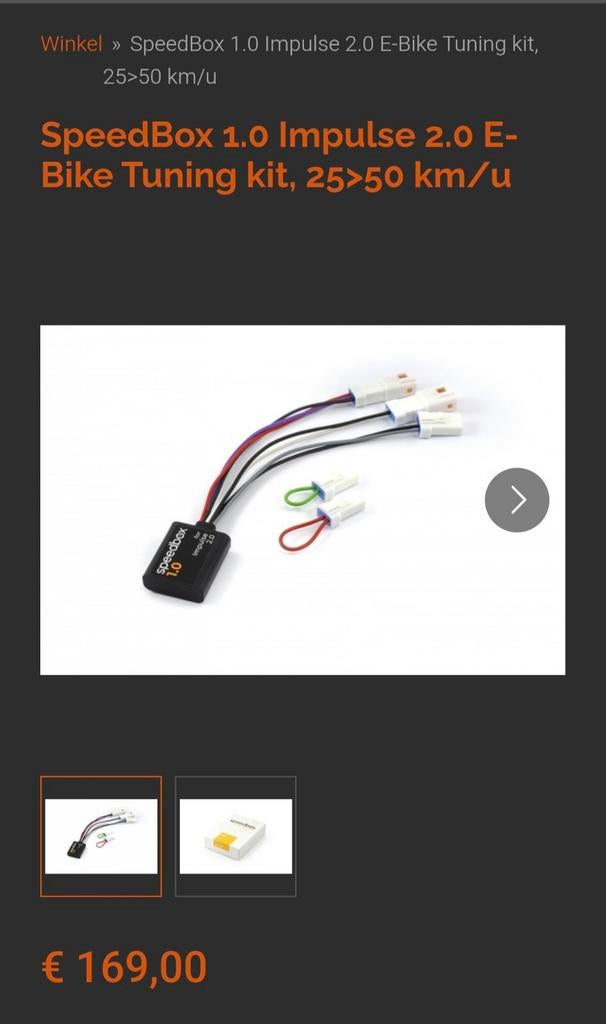 Speedbox voor impulse 1.0 en 2.0, Enlèvement ou Envoi