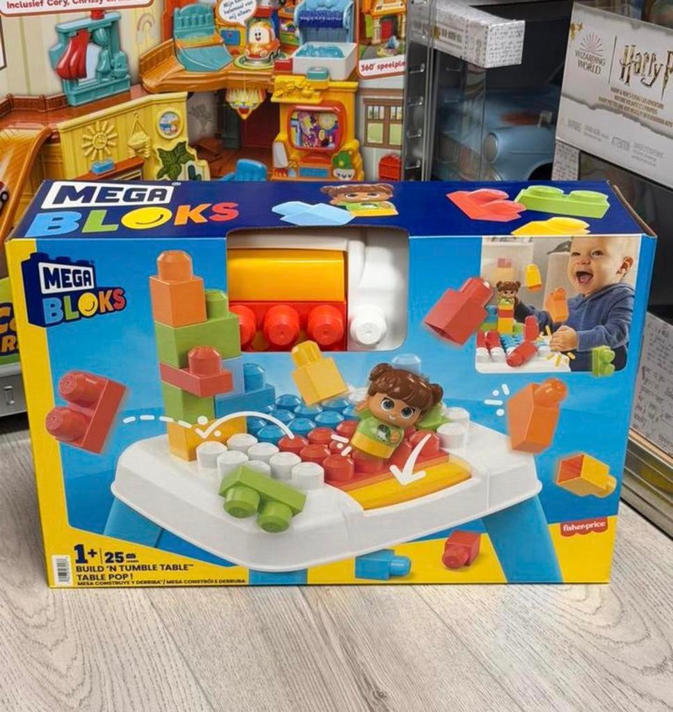 Fisher-Price MEGA Bloks TAFEL bouw leer blokken Bouwstenen, Ophalen of Verzenden, Nieuw, Speelset
