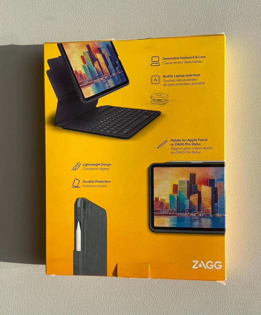 ZAGG Pro Keys, Ipad air 4th Gen, ZAGG, Nieuw, Bescherming voor- en achterkant