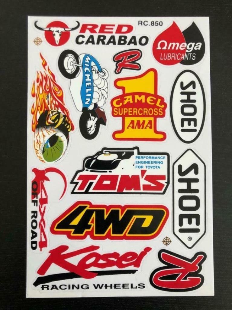 Shoei 4WD Michelin Camel Omega Red Carabao stickervel, Ophalen of Verzenden, Nieuw, Auto of Motor