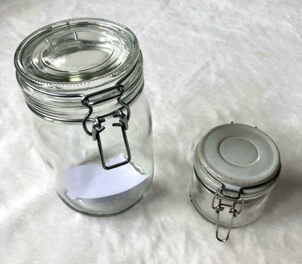2 Pot bocal verre céramique conserve boîte silicone aliment, Neuf
