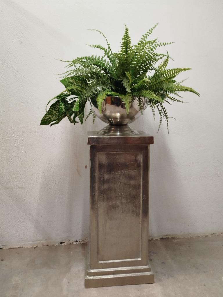 XXL decoratieve aluminium (planten)schaal/ijsemmer en zuilen, Ophalen of Verzenden, Zo goed als nieuw