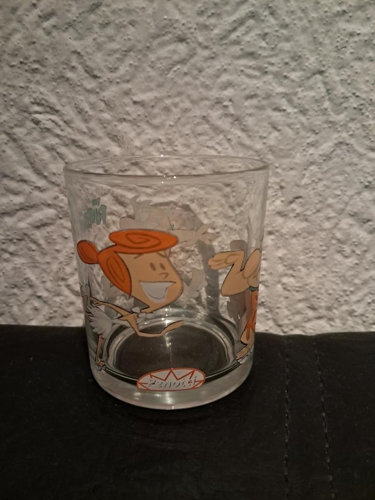 Vintage verzamelglas De Flintstones penotti, Ophalen of Verzenden