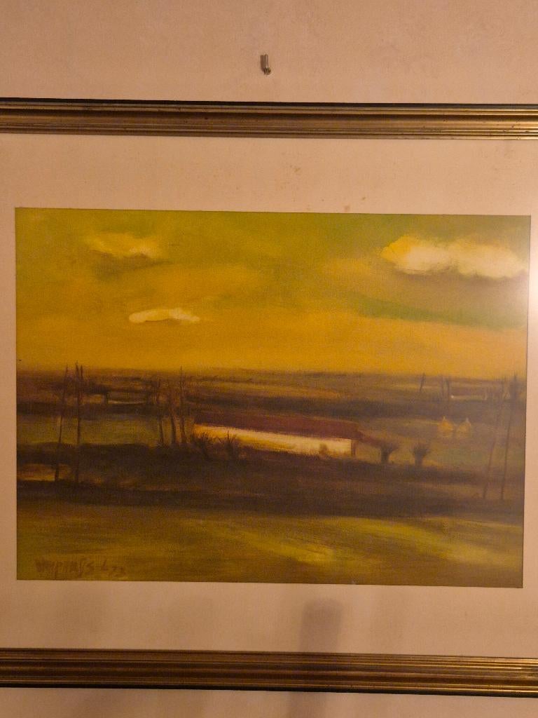 Landschapsschilderij Vanparijs Leo 1973, Antiek en Kunst, Ophalen