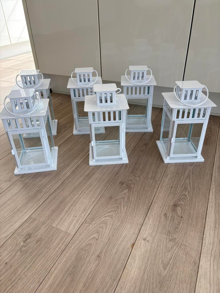 Lanternes blanches 28 cm a louer, Enlèvement, Comme neuf