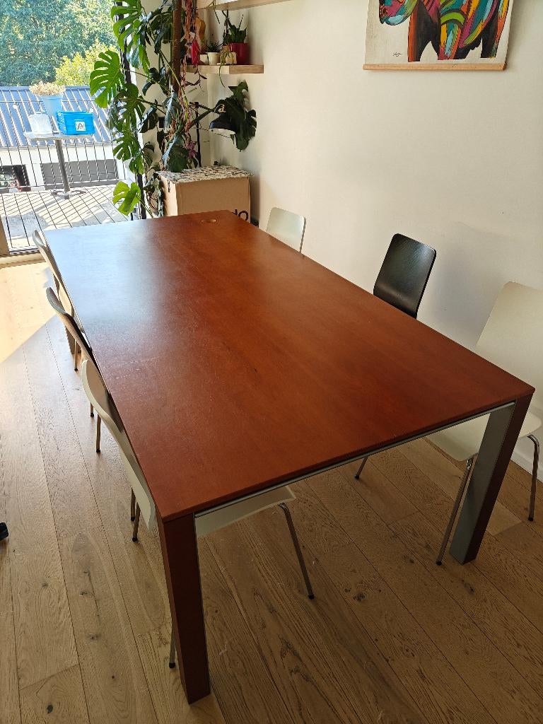 Grote eet-/werk-/hobbytafel, Ophalen, Gebruikt, 100 tot 150 cm, 200 cm of meer