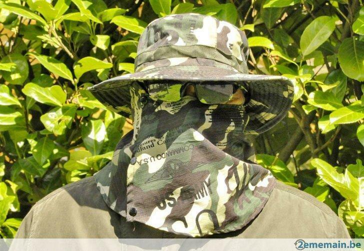 Militaria - Gecamoufleerde hoed met verborgen gezicht F478, Verzamelen, Militaria | Algemeen, Ophalen of Verzenden