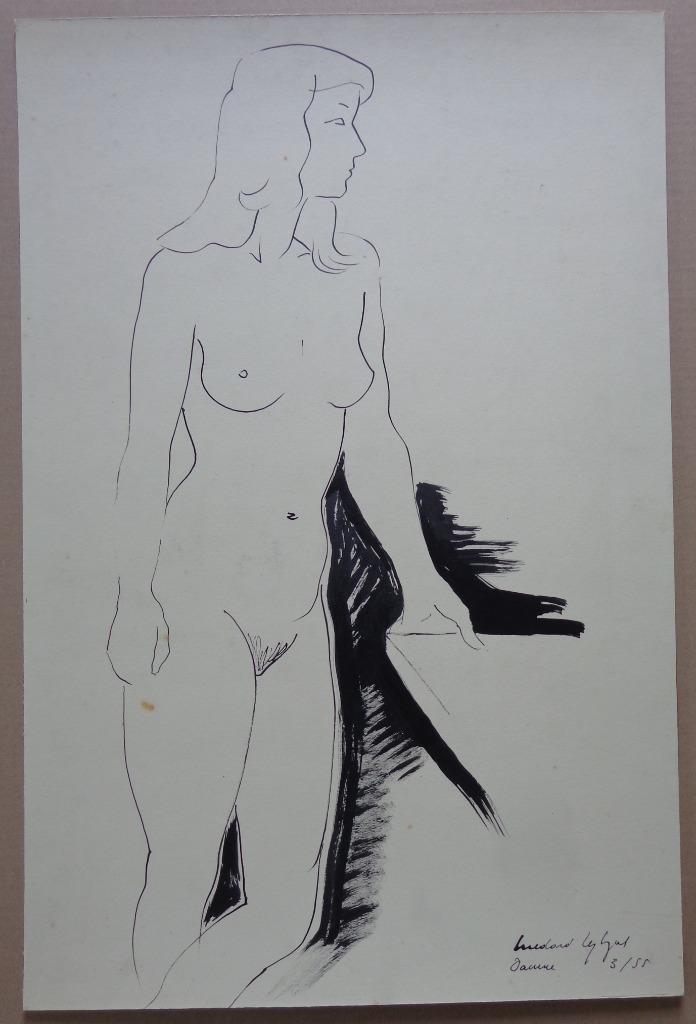 MEDARD TYTGAT / NAAKTE VROUW / ORIGINEEL WERK / 64x42cm SIG, Enlèvement ou Envoi