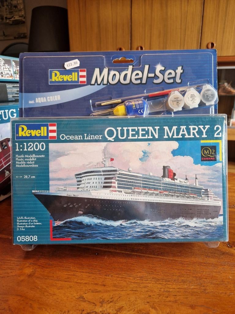 Revell 05808 cruiseschip ocean liner Queen Mary 2, Hobby en Vrije tijd, Modelbouw | Boten en Schepen, Ophalen of Verzenden, Nieuw