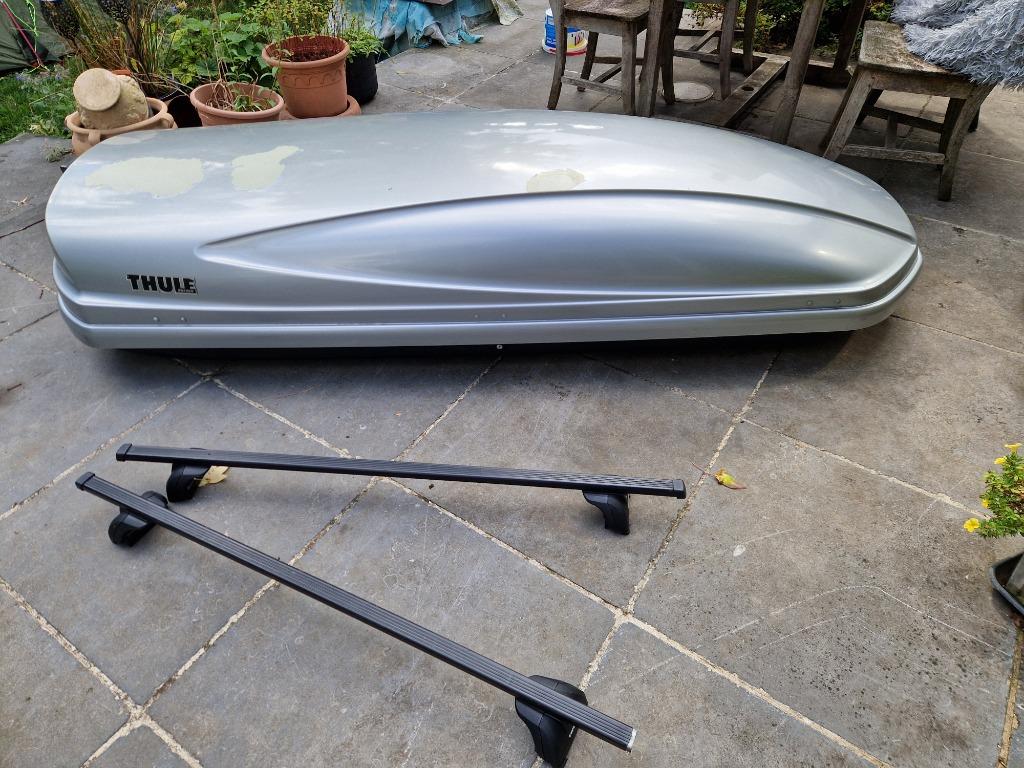 thule ATLANTIS 900 -  DAKKOFFER met DAKRAILS, Enlèvement, Utilisé