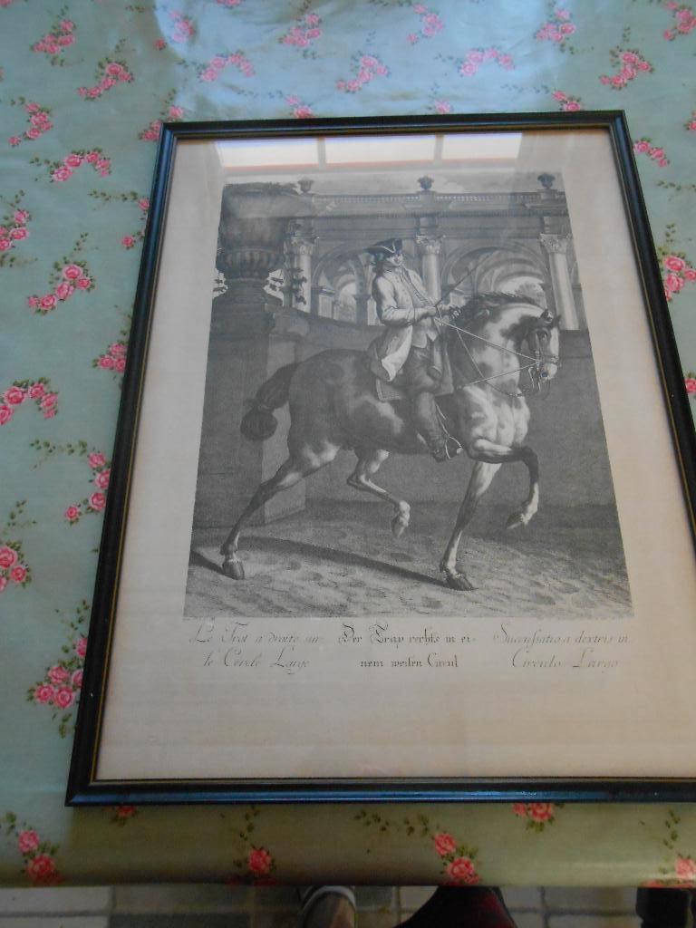koperets “Ruiter te paard” – Joh. El Ridinger, Antiek en Kunst, Kunst | Etsen en Gravures, Ophalen of Verzenden