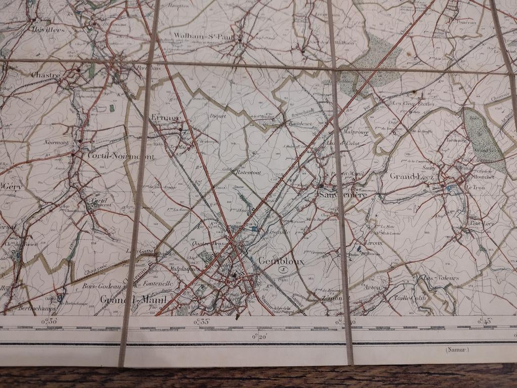 Topografische kaart Waver 1906, Ophalen of Verzenden